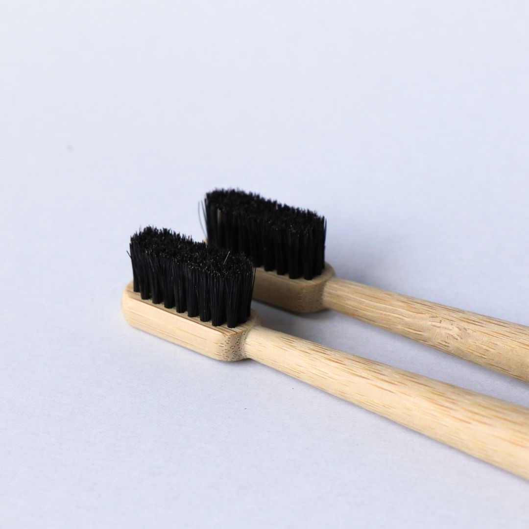 Horse Bristle and Bamboo Handle Toothbrush (4 Pack)