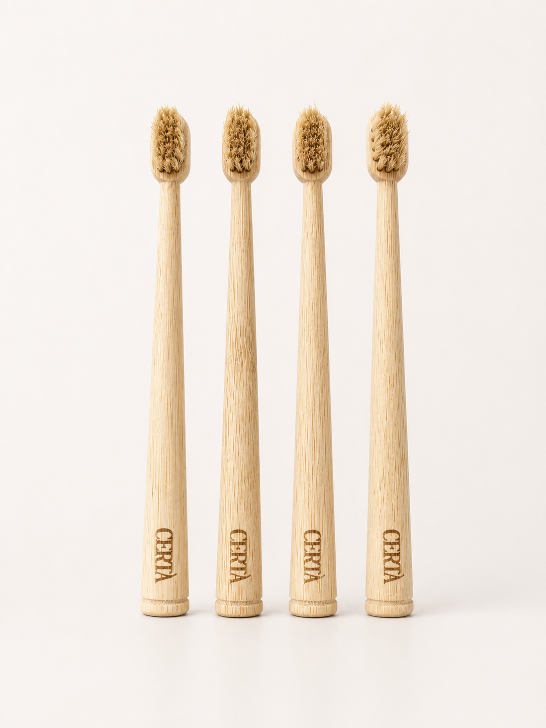 Kids Boar Bristle and Bamboo Handle Toothbrush