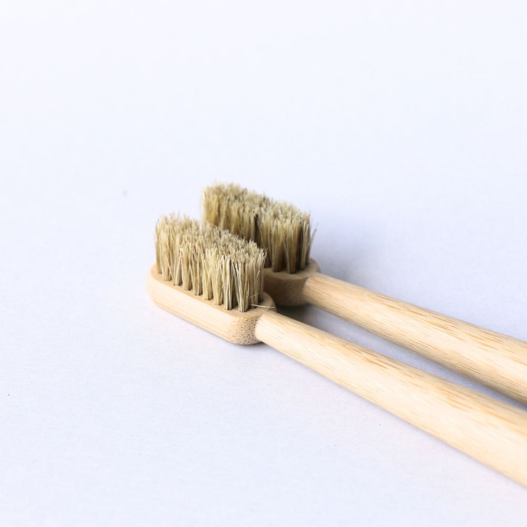 Boar Bristle and Bamboo Handle Toothbrush (4 Pack)