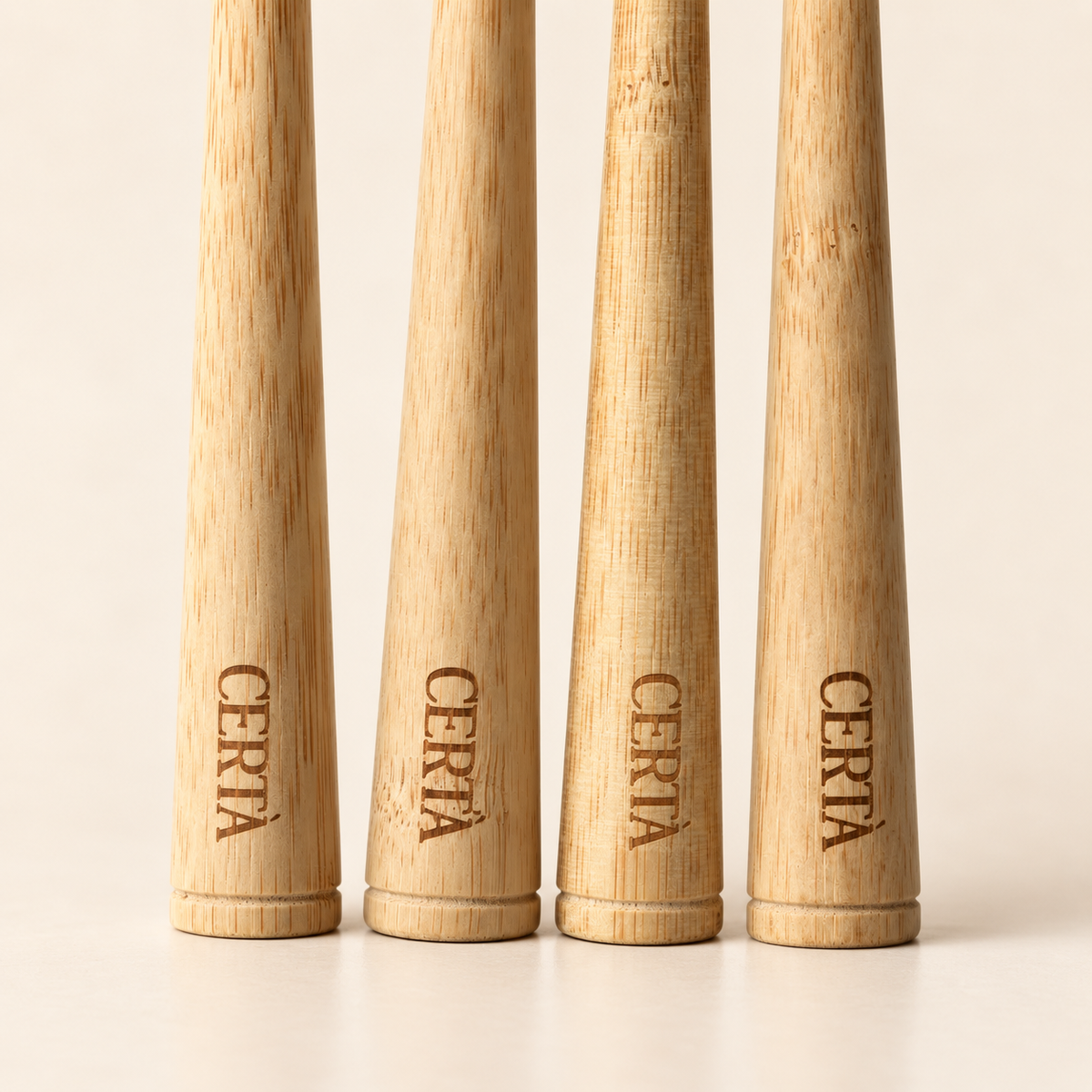 Horse Bristle and Bamboo Handle Toothbrush (4 Pack)