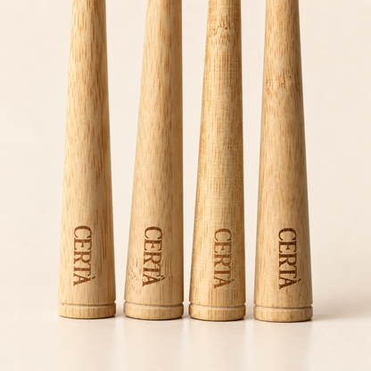 Horse Bristle and Bamboo Handle Toothbrush (4 Pack)