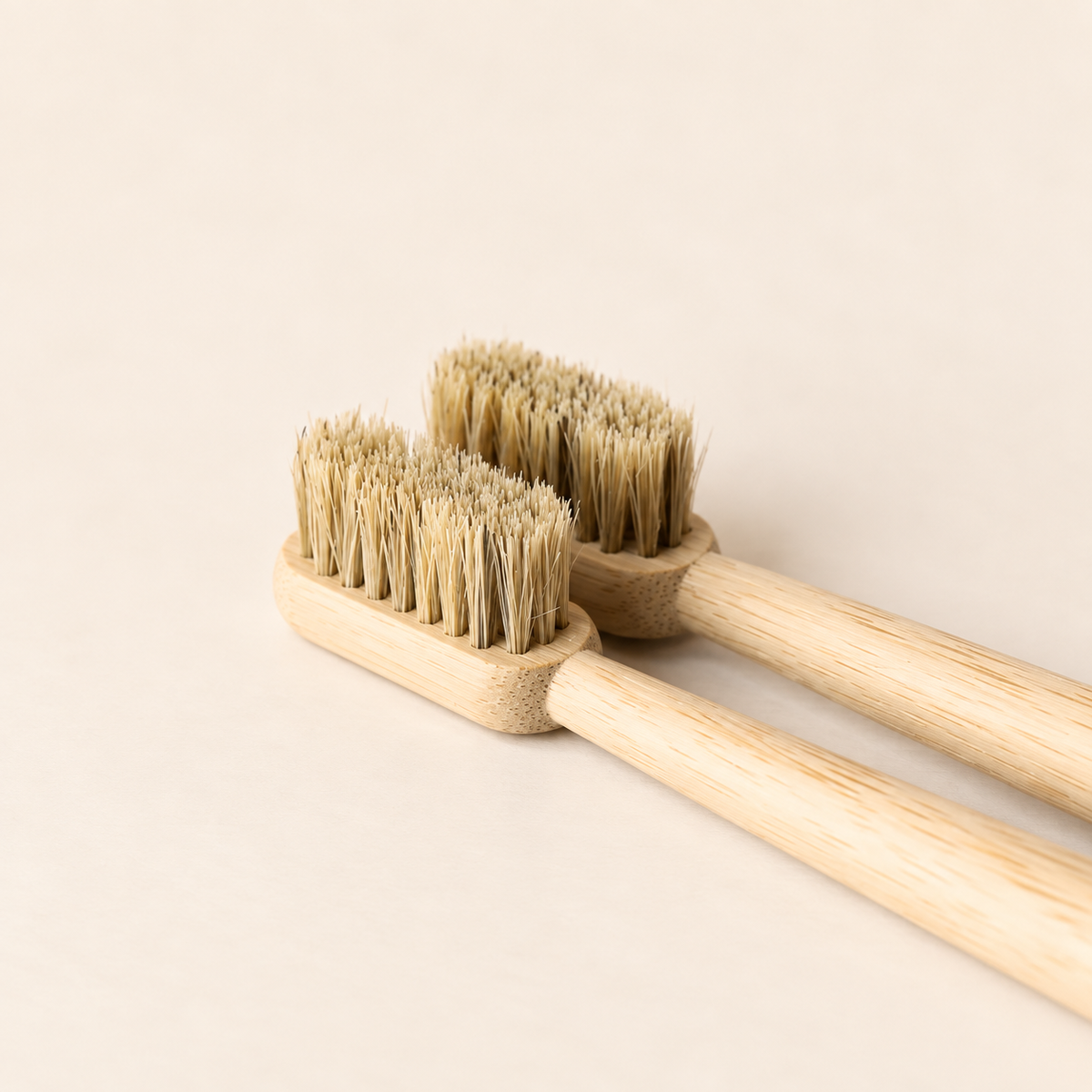 Boar Bristle and Bamboo Handle Toothbrush (4 Pack)