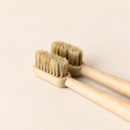 Boar Bristle and Bamboo Handle Toothbrush (4 Pack)